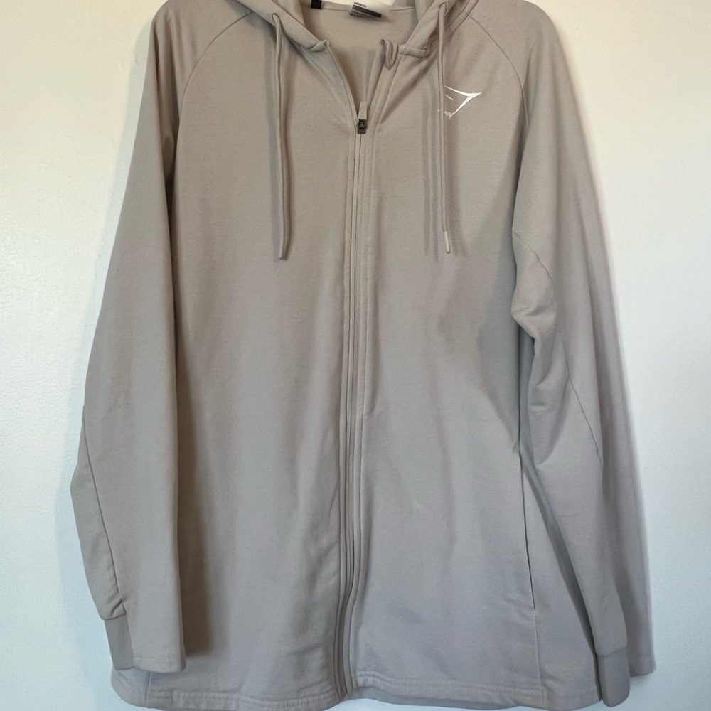 Large Men’s Sand Gymshark zip up Hoodie
